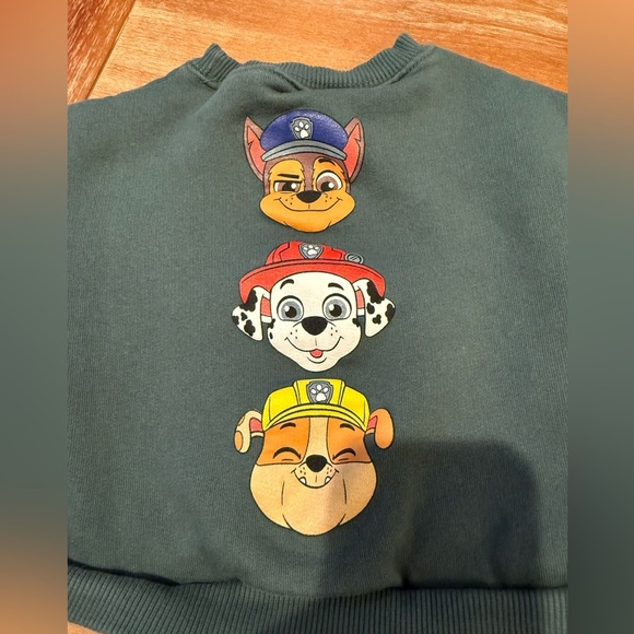 ZARA Toddler Paw Patrol Green Sweatsuit size 1 1/2 years 18M - Picture 8 of 10